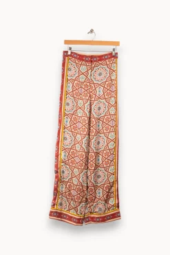 Hot Notshy Cashmere Pantalon à motifs - Taille M/38 Rouge