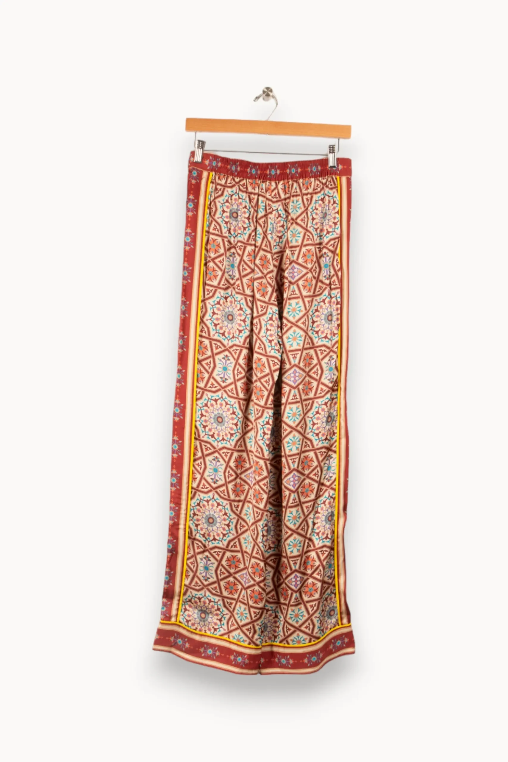 Hot Notshy Cashmere Pantalon à motifs - Taille M/38 Rouge