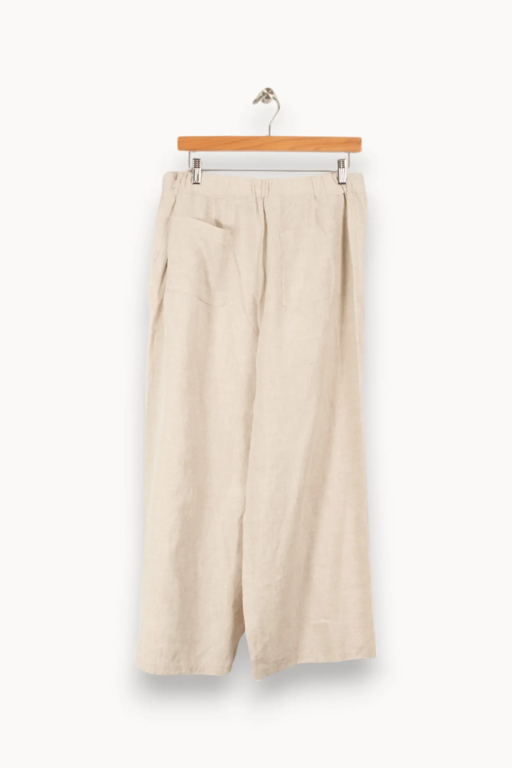 Clearance La Fée Maraboutée Pantalon à ponts en lin - XL/42 Beige