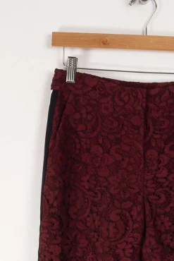 Shop Claudie Pierlot Pantalon - S/36 Bordeaux