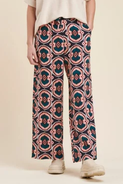 Store La Fée Maraboutée Pantalon ample imprimé - S/36 Rose