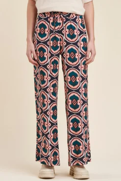 Store La Fée Maraboutée Pantalon ample imprimé - S/36 Rose