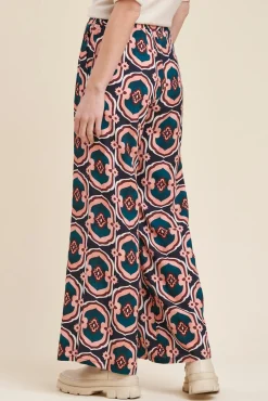 Store La Fée Maraboutée Pantalon ample imprimé - S/36 Rose