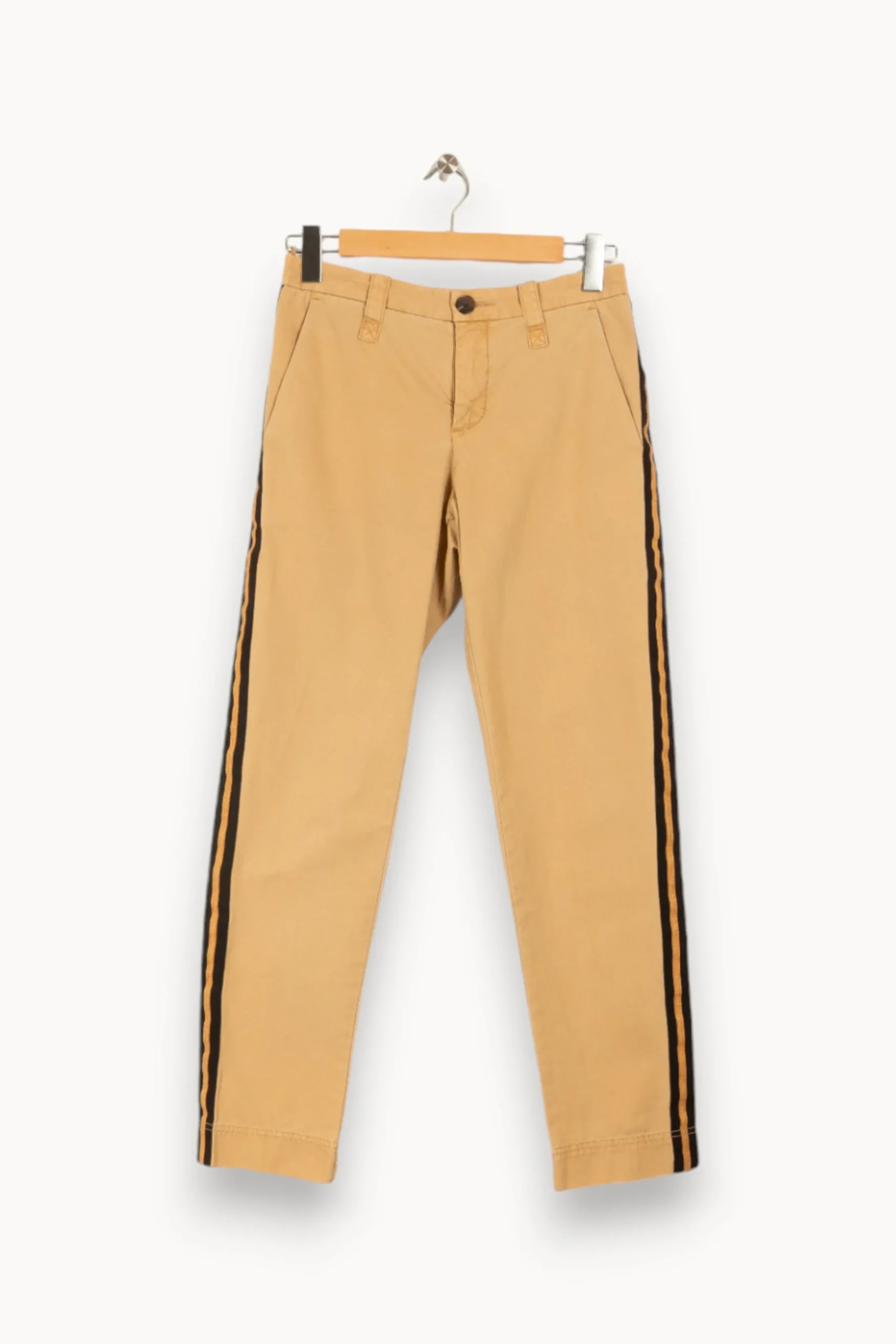 Sale Zadig&Voltaire Pantalon à bandes noires - Taille S/36 Beige