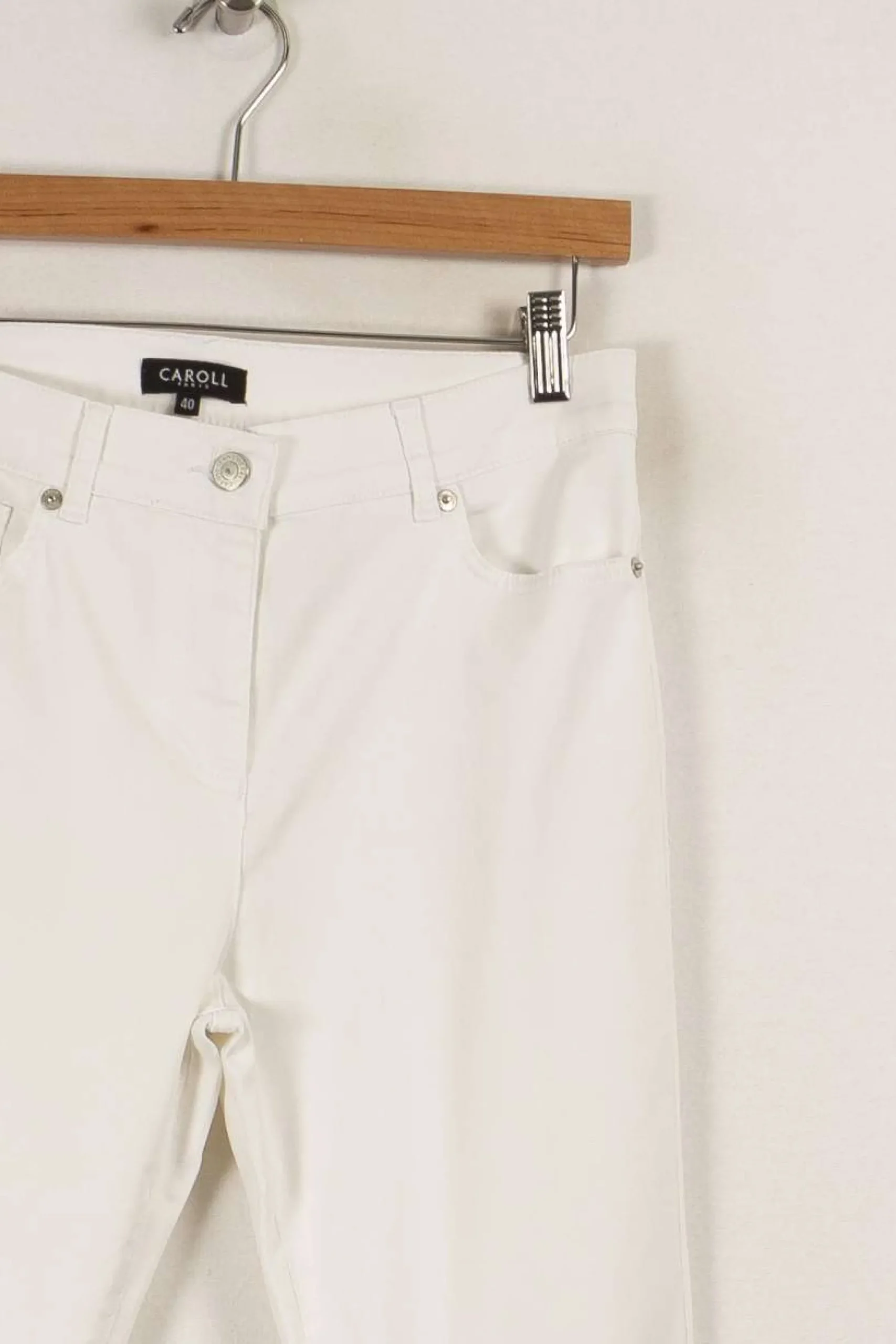 Shop Caroll Pantalon - Taille L/40 Blanc