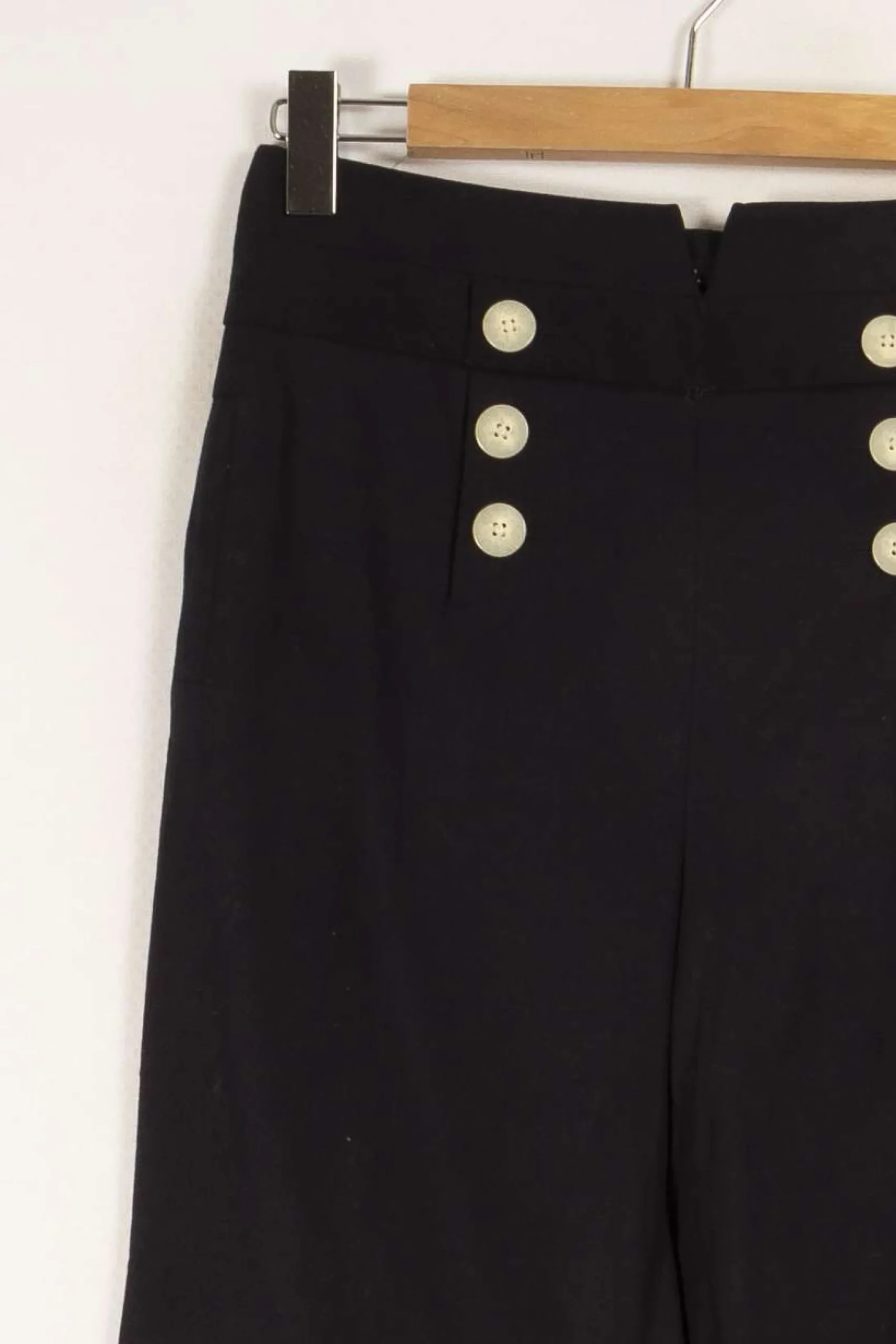 Sale Caroll Pantalon à boutons - Taille M/38 Bleu
