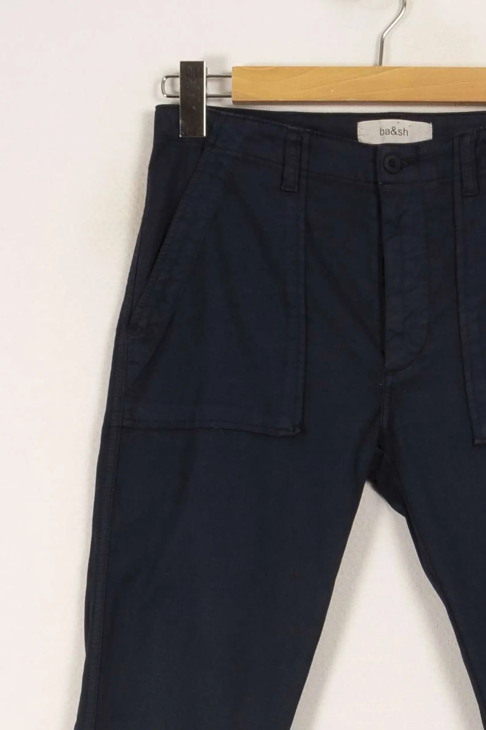 Discount ba&sh Pantalon foncé - Taille M/38 Bleu
