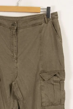 Hot IKKS Pantalon cargo - Taille M/38 Vert