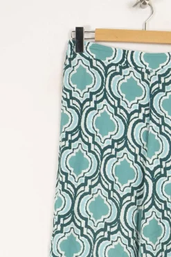 Discount La Fée Maraboutée Pantalon coupe droite imprimé - M/38 Bleu