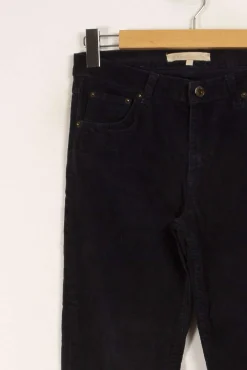 Shop Vanessa Bruno Pantalon côtelé foncé - Taille M/38 Bleu