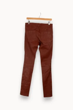 Flash Sale Zadig&Voltaire Pantalon en cuir rouille - Taille L/40 Bordeaux
