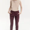 Fashion La Fée Maraboutée Pantalon en toile de coton - S/36 Bordeaux