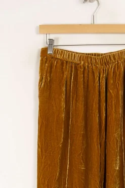 Store Mes Demoiselles Paris Pantalon en velours doré - Taille L/40 Orange