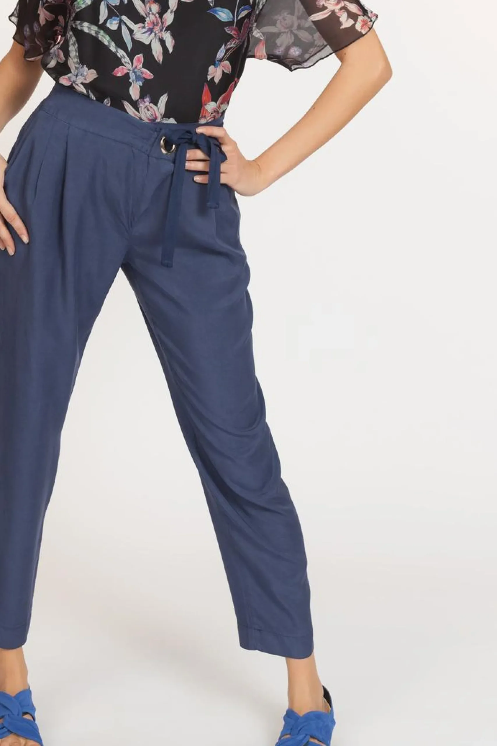 Discount La Fée Maraboutée Pantalon fluide casual - S/36 Bleu