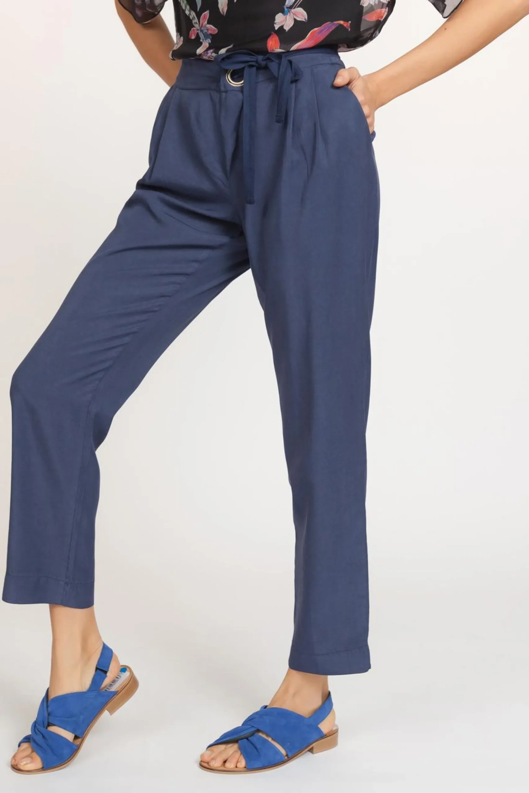 Discount La Fée Maraboutée Pantalon fluide casual - S/36 Bleu