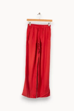 Shop La Fée Maraboutée Pantalon fluide coquelicot - S/36 Rouge