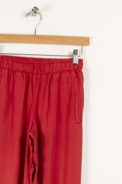 Shop La Fée Maraboutée Pantalon fluide coquelicot - S/36 Rouge