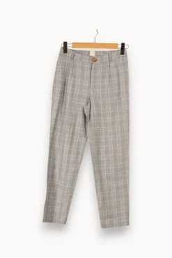 Cheap Des petits hauts Pantalon à carreaux - Taille S/36 Gris