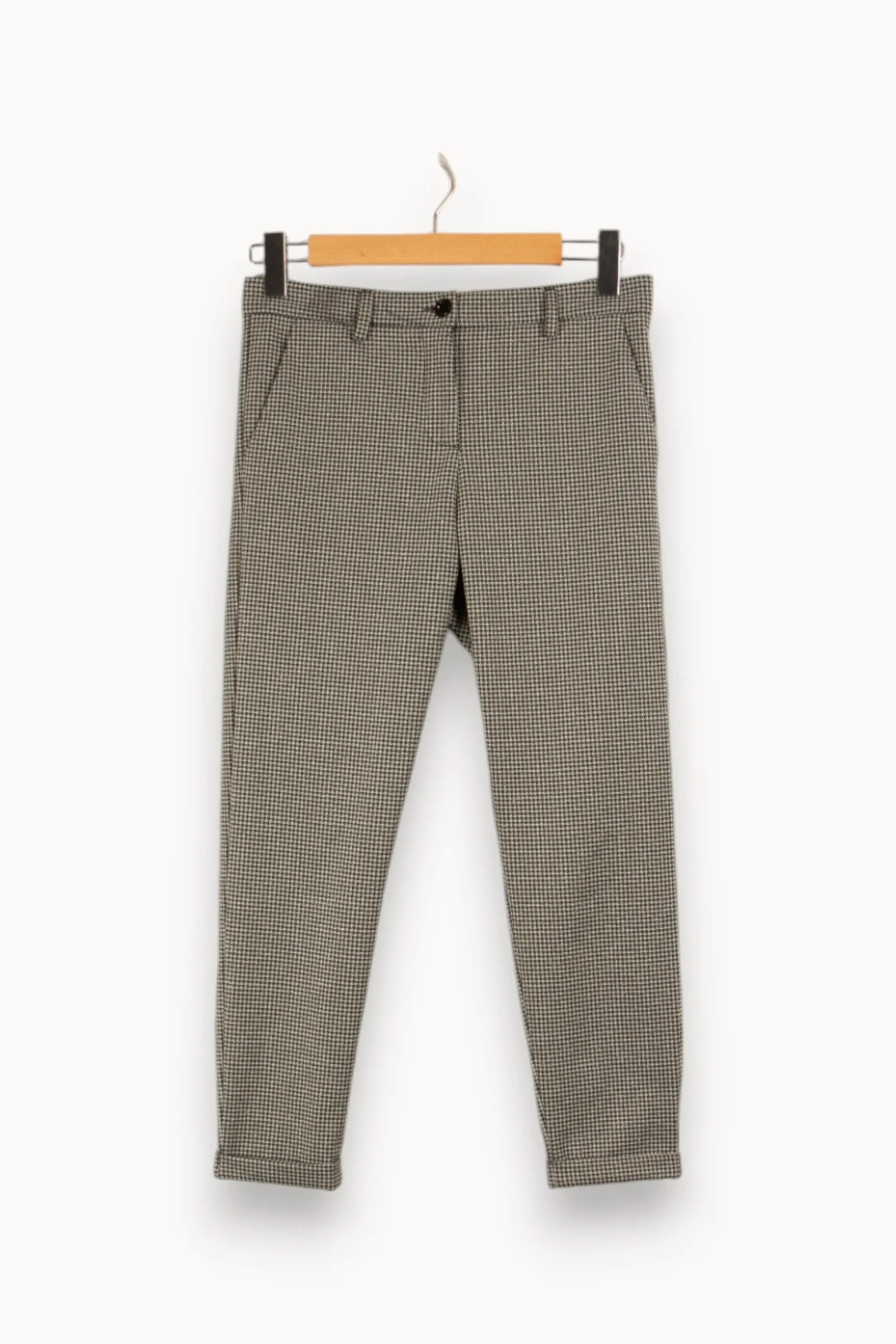 Cheap Imperial Pantalon et noir à carreaux - Taille S/36 Gris