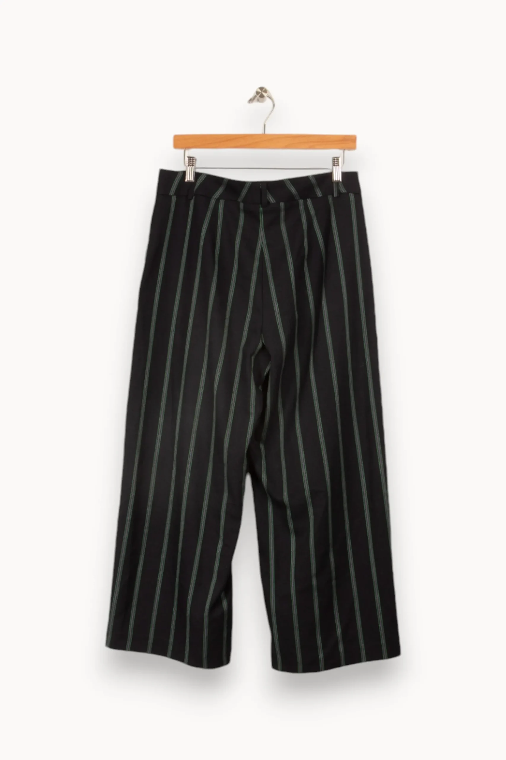 Store La Fée Maraboutée Pantalon large à rayures vertes - L/40 Bleu