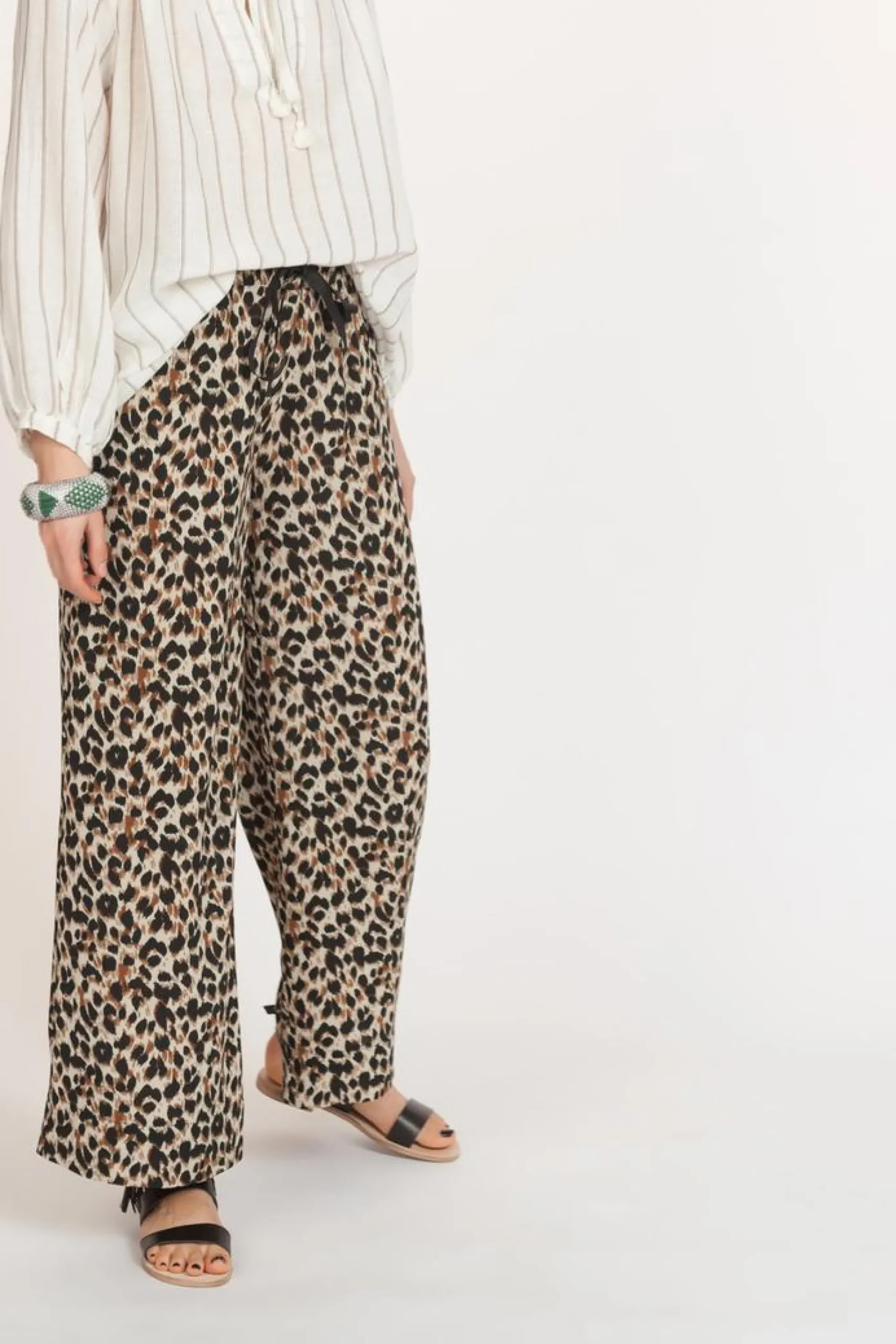 Discount La Fée Maraboutée Pantalon léopard - Taille S/36 Multicolore