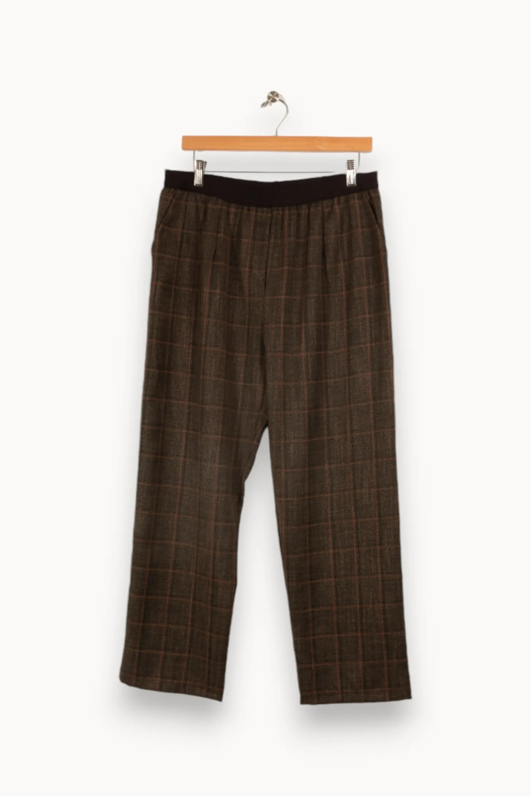 Sale La Fée Maraboutée Pantalon à carreaux - Taille XL/42 Marron