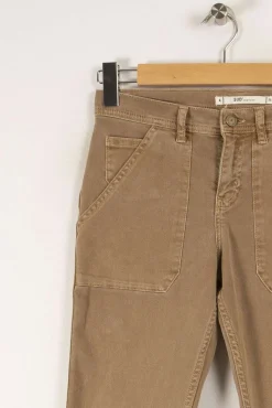 Shop Sud express Pantalon marron - Taille S/36 Beige
