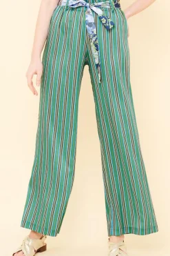 Online La Fée Maraboutée Pantalon rayé - L/40 Vert
