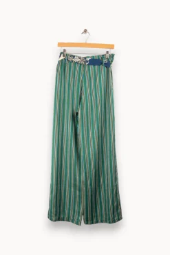 Online La Fée Maraboutée Pantalon rayé - L/40 Vert