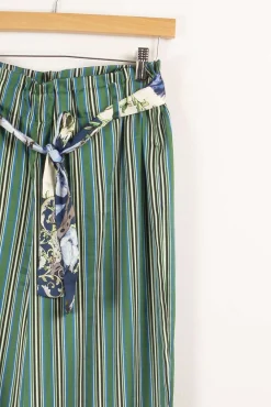 Online La Fée Maraboutée Pantalon rayé - L/40 Vert