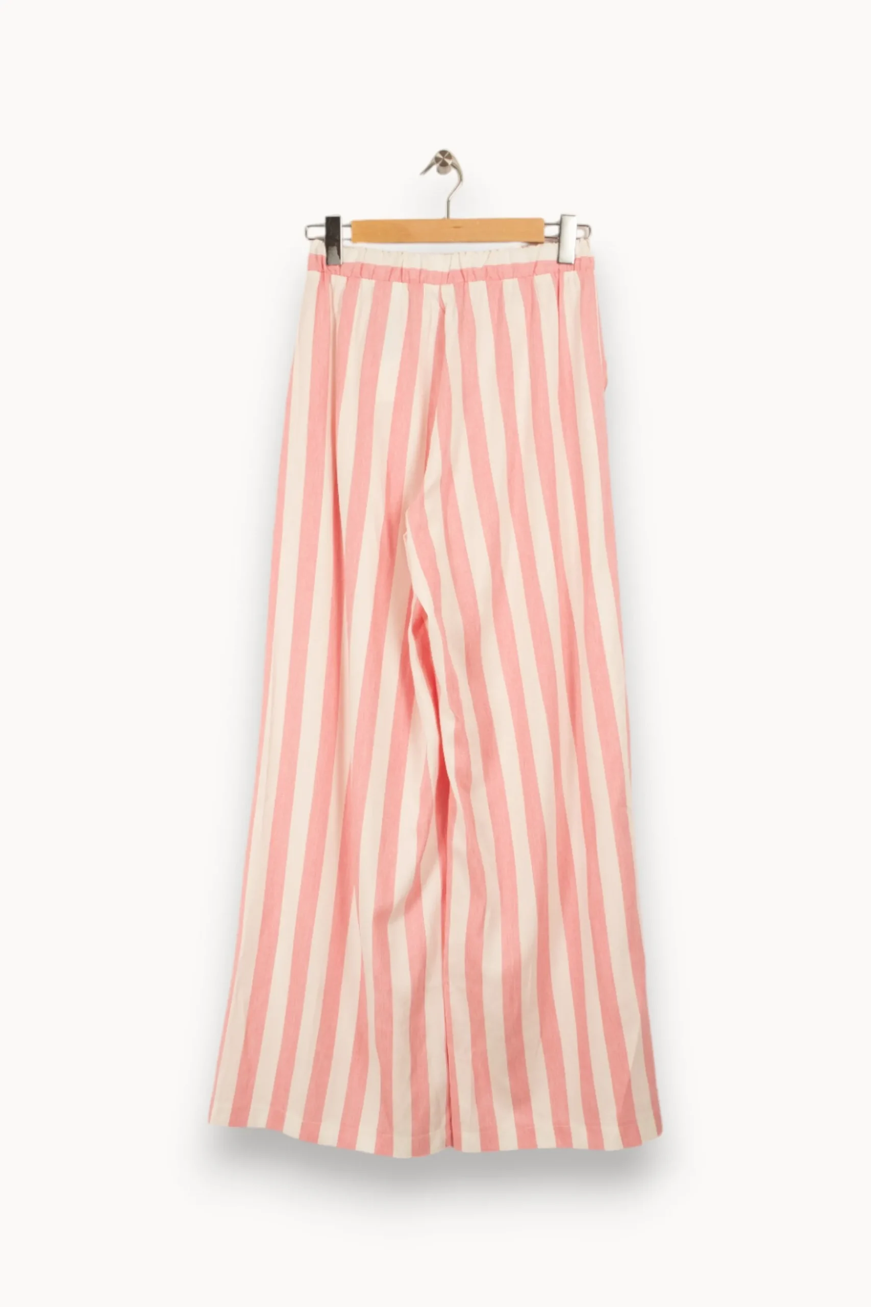 Store Imperial Pantalon et blanc rayé - Taille M/38 Rose
