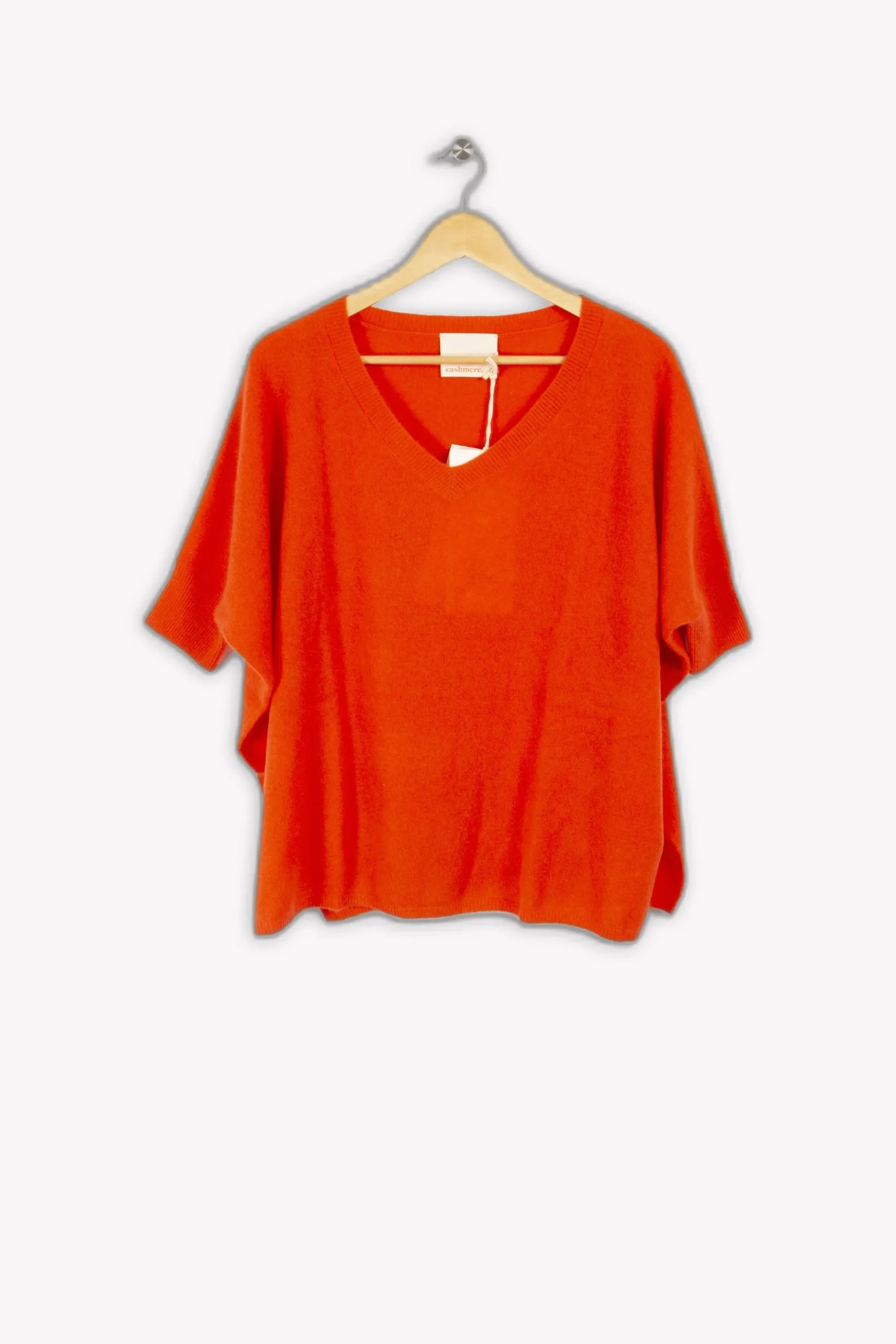 New Absolut Cashmere Poncho - 36 Rouge