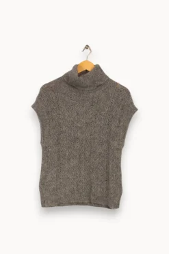 Store Caroll Pull à col roulé sans manches - Taille XS/34 Gris