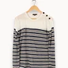 Cheap Caroll Pull à rayures bleu et blanc - Taille XS/34 Multicolore