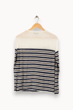 Cheap Caroll Pull à rayures bleu et blanc - Taille XS/34 Multicolore