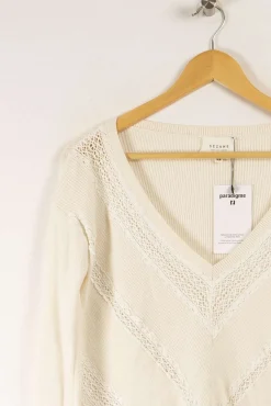 Hot Sézane Pull - XS/34 Blanc
