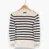 Online Caroll Pull à rayures bleues - Taille XS/34 Blanc