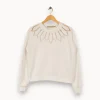 Outlet La Fée Maraboutée Pull avec détails - Taille XS/34 Blanc