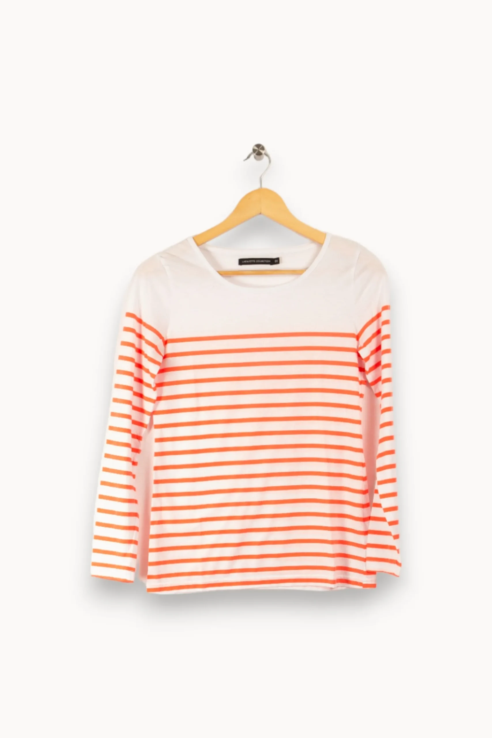 Store Galeries Lafayette Pull blanc et rouge - S/36 Multicolore