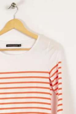 Store Galeries Lafayette Pull blanc et rouge - S/36 Multicolore