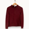 Hot Des petits hauts Pull brillant - Taille M/38 Bordeaux