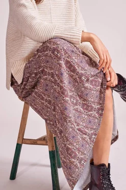 Store La Fée Maraboutée Pull col cheminée en laine mélangée - L/40 Orange