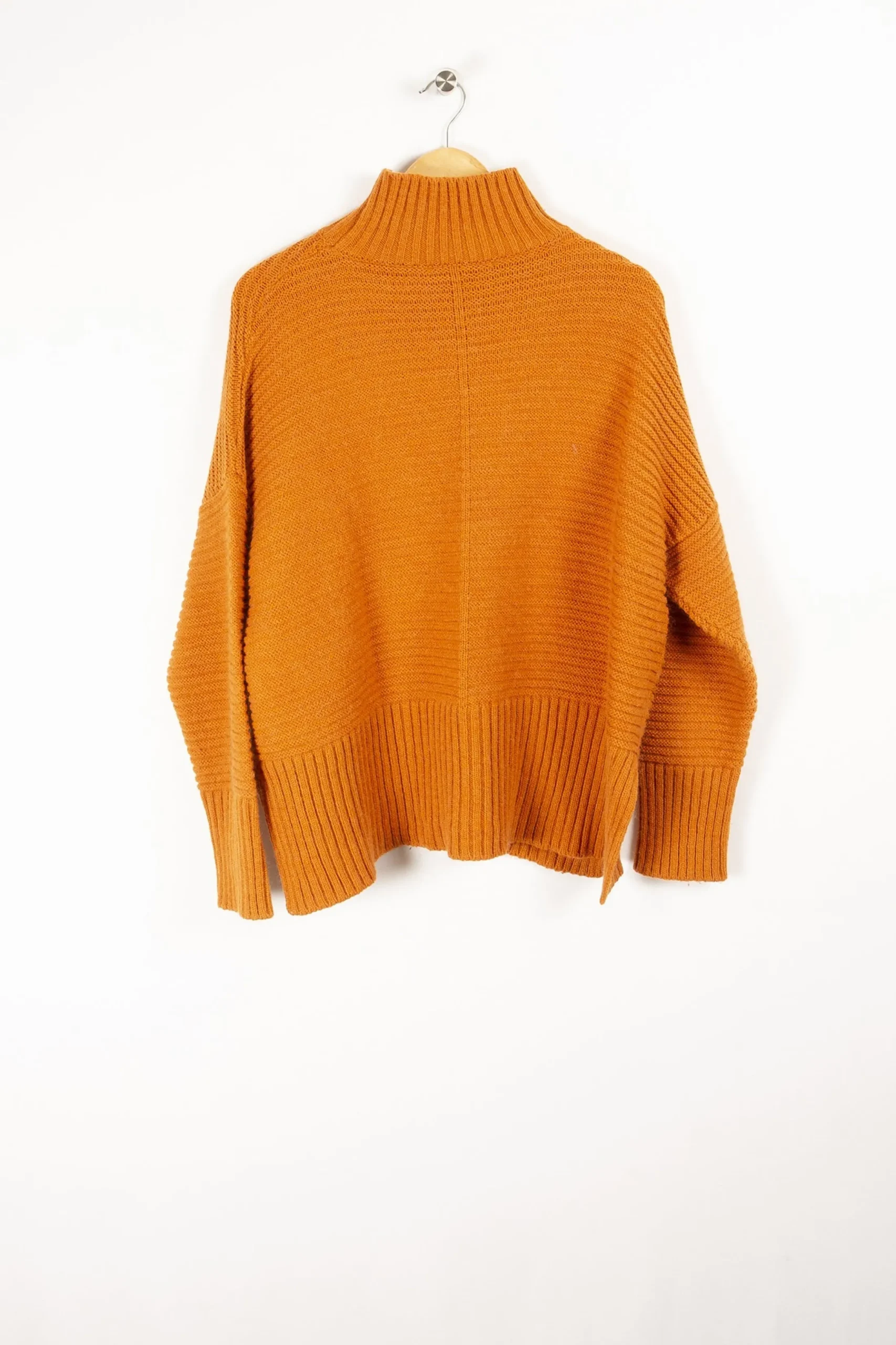 Store La Fée Maraboutée Pull col cheminée en laine mélangée - L/40 Orange