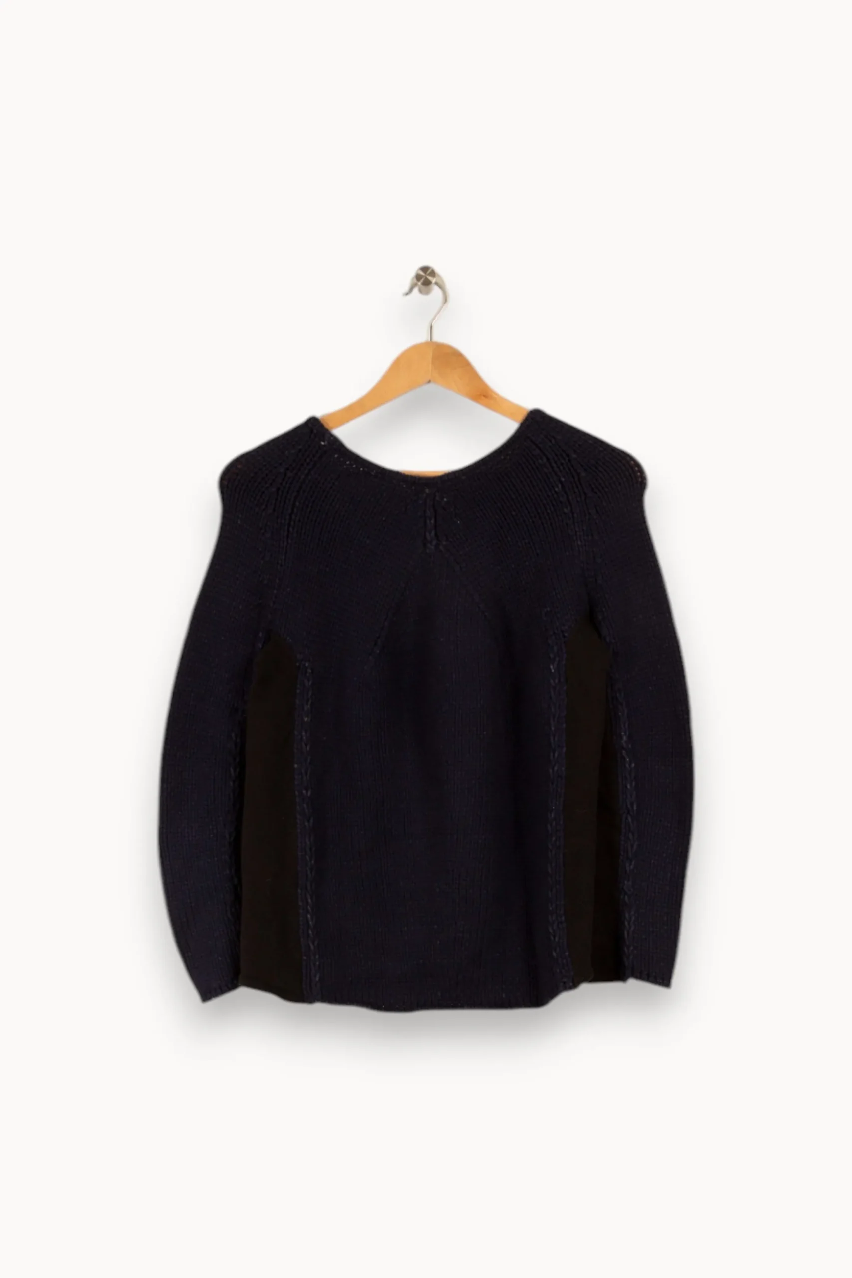 Fashion ba&sh Pull en maille foncé - Taille M/38 Bleu