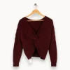 Sale IKKS Pull en maille - Taille S/36 Bordeaux