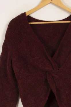 Sale IKKS Pull en maille - Taille S/36 Bordeaux