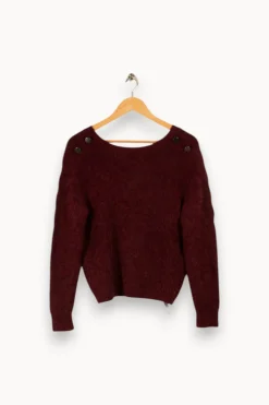 Sale IKKS Pull en maille - Taille S/36 Bordeaux