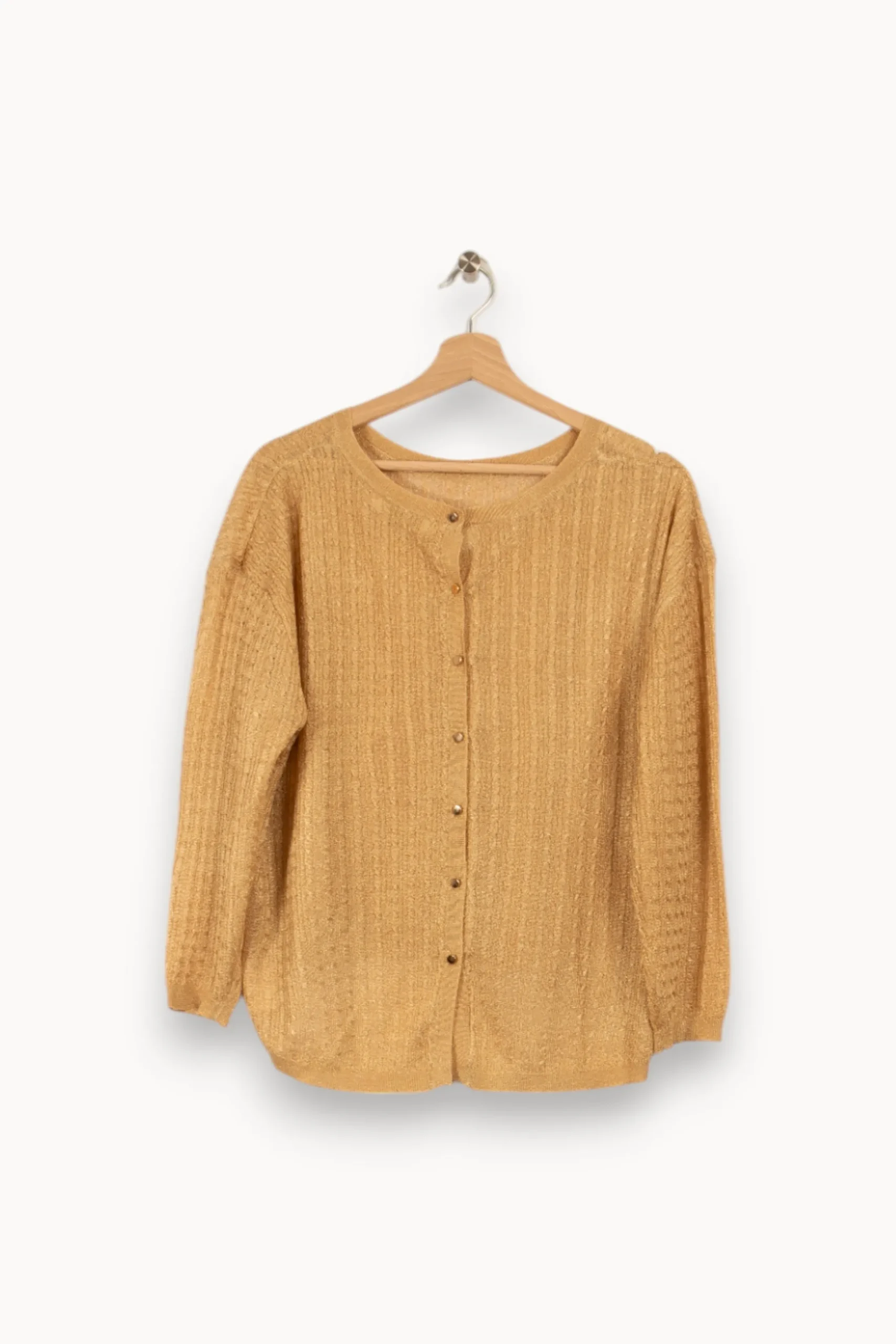 Fashion La Petite Etoile Pull en maille dorée - Taille S/36 Jaune