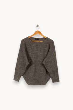 New Caroll Pull en maille pailleté - Taille XS/34 Gris