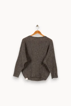 New Caroll Pull en maille pailleté - Taille XS/34 Gris